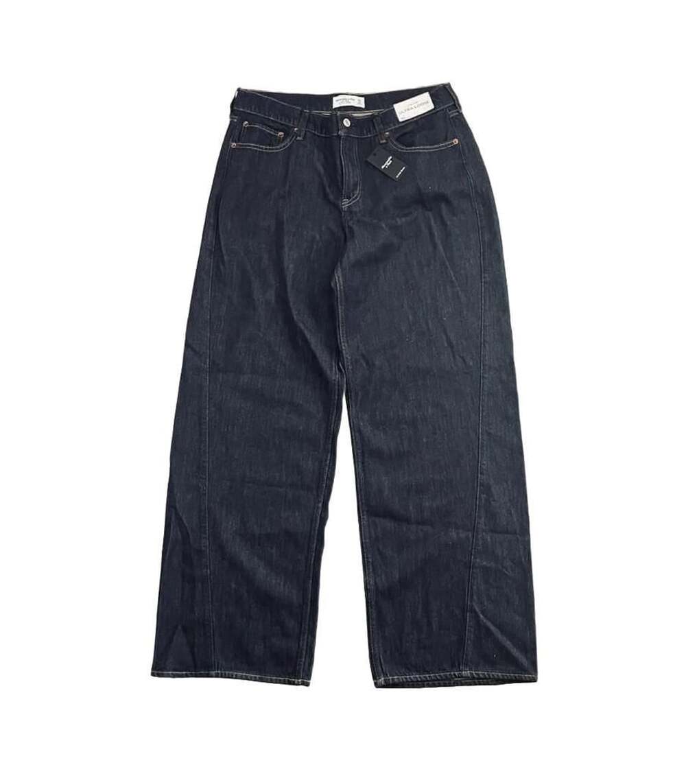 Abercrombie & Fitch Low Rise Ultra Loose No Fade Denim Jeans Size 30 Long